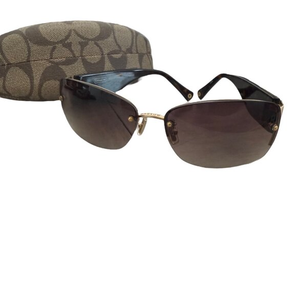 COACH Octavia S 350 Brushed Bronze Rectangle Women's Sunglasses MSRP $234.64 - Picture 11 of 15